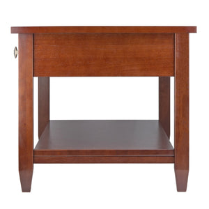 Winsome Wood Richmond Coffee Table In Warm Walnut Finish – Stylish Compact Design With Drawer & Shelf Storage Walnut Solid ,Composite Wood 94140-winsome-wood