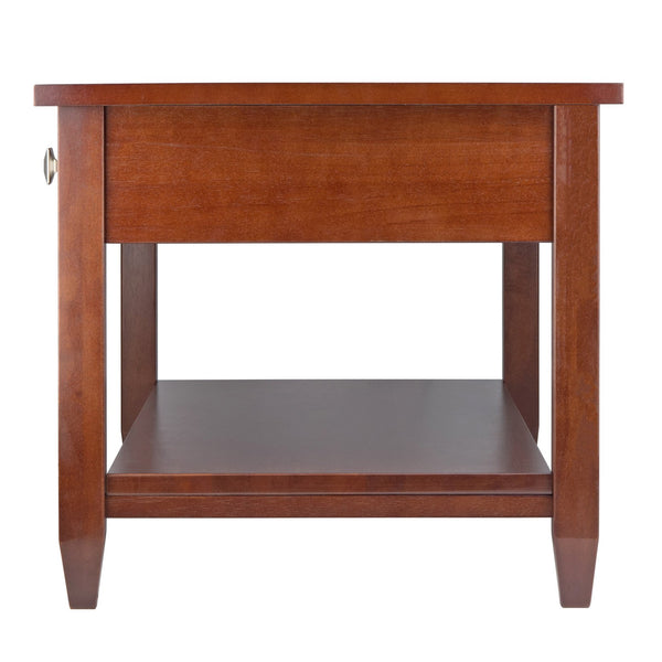 Winsome Wood Richmond Coffee Table In Warm Walnut Finish – Stylish Compact Design With Drawer & Shelf Storage Walnut Solid ,Composite Wood 94140-winsome-wood