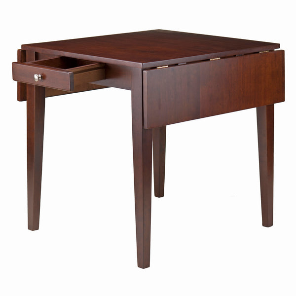 Winsome Wood Hamilton Versatile Drop Leaf Dining Table In Rich Walnut - Perfect For Small Spaces & Entertaining! Walnut Solid Wood ,Composite Wood 94141-winsome-wood