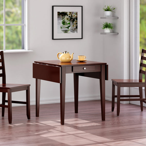 Winsome Wood Hamilton Versatile Drop Leaf Dining Table In Rich Walnut - Perfect For Small Spaces & Entertaining! Walnut Solid Wood ,Composite Wood 94141-winsome-wood