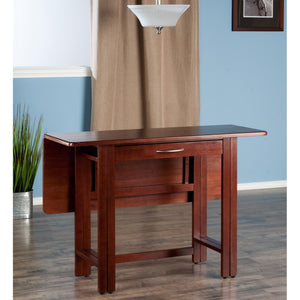 Winsome Wood Taylor Drop Leaf Table - Versatile Walnut Design For Dining, Workspaces & Small Spaces, Storage Drawer Walnut Solid ,Composite Wood 94145-winsome-wood