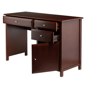 Winsome Wood Delta Office Writing Desk In Elegant Walnut With Soft-close Drawers And Ample Storage Solutions Walnut Composite Wood 94147-winsome-wood