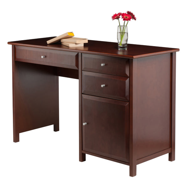 Winsome Wood Delta Office Writing Desk In Elegant Walnut With Soft-close Drawers And Ample Storage Solutions Walnut Composite Wood 94147-winsome-wood