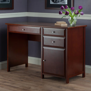 Winsome Wood Delta Office Writing Desk In Elegant Walnut With Soft-close Drawers And Ample Storage Solutions Walnut Composite Wood 94147-winsome-wood