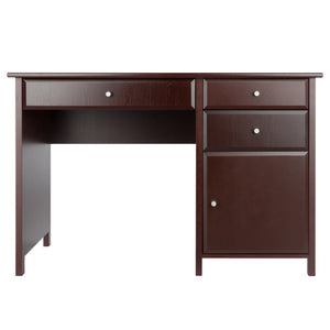 Winsome Wood Delta Office Writing Desk In Elegant Walnut With Soft-close Drawers And Ample Storage Solutions Walnut Composite Wood 94147-winsome-wood