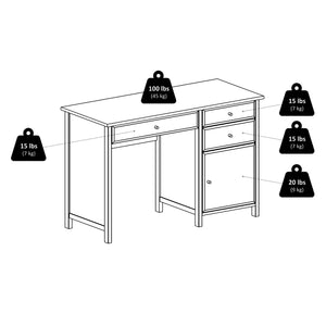 Winsome Wood Delta Office Writing Desk In Elegant Walnut With Soft-close Drawers And Ample Storage Solutions Walnut Composite Wood 94147-winsome-wood