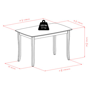 Winsome Wood Inglewood Dining Table In Warm Walnut – Elegant Solid Wood Design For Dining Rooms & Small Spaces Walnut Solid Wood 94148-winsome-wood