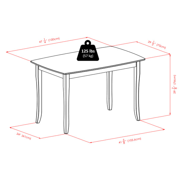 Winsome Wood Inglewood Dining Table In Warm Walnut – Elegant Solid Wood Design For Dining Rooms & Small Spaces Walnut Solid Wood 94148-winsome-wood