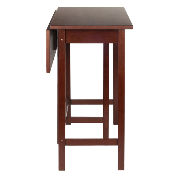 Winsome Wood Lynnwood Versatile Drop Leaf High Table - Space-saving Design For Small Homes, Walnut Finish, Seats 6 Walnut Solid ,Composite Wood 94149-winsome-wood