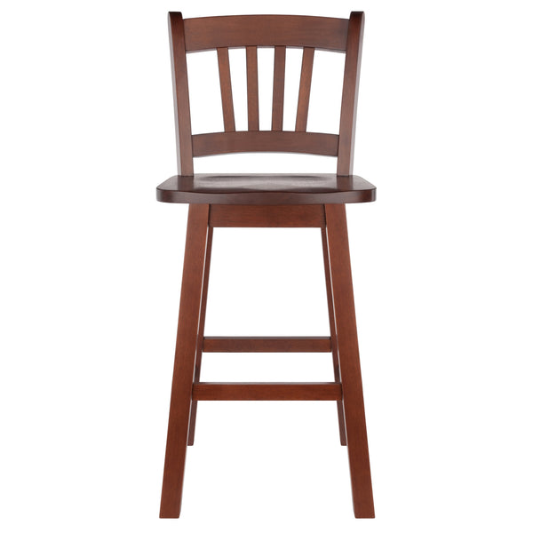 Winsome Wood Fina Swivel Seat Counter Stool - Stylish Walnut Design, 360-degree Rotation, Ideal For Any Space Walnut Solid Wood 94154-winsome-wood