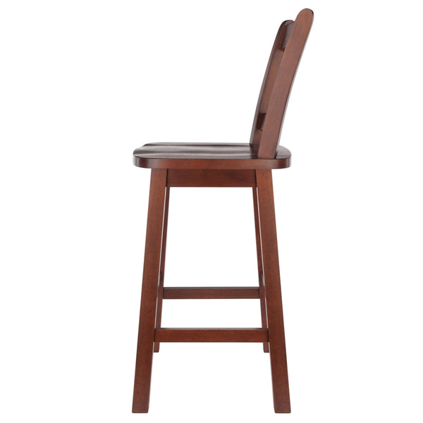 Winsome Wood Fina Swivel Seat Counter Stool - Stylish Walnut Design, 360-degree Rotation, Ideal For Any Space Walnut Solid Wood 94154-winsome-wood