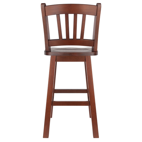 Winsome Wood Fina Swivel Seat Counter Stool - Stylish Walnut Design, 360-degree Rotation, Ideal For Any Space Walnut Solid Wood 94154-winsome-wood