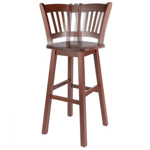 Winsome Wood Fina Swivel Seat Bar Stool - Elegant Walnut Finish, 360-degree Rotation, Perfect For Home Dining Walnut Solid Wood 94159-winsome-wood