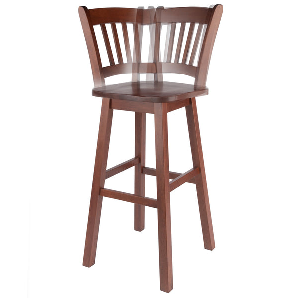 Winsome Wood Fina Swivel Seat Bar Stool - Elegant Walnut Finish, 360-degree Rotation, Perfect For Home Dining Walnut Solid Wood 94159-winsome-wood