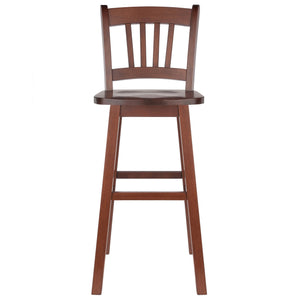 Winsome Wood Fina Swivel Seat Bar Stool - Elegant Walnut Finish, 360-degree Rotation, Perfect For Home Dining Walnut Solid Wood 94159-winsome-wood