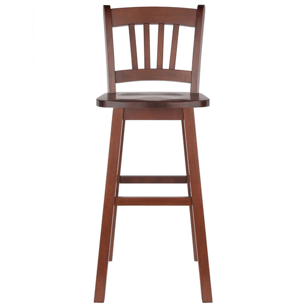 Winsome Wood Fina Swivel Seat Bar Stool - Elegant Walnut Finish, 360-degree Rotation, Perfect For Home Dining Walnut Solid Wood 94159-winsome-wood
