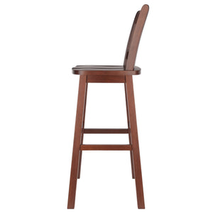 Winsome Wood Fina Swivel Seat Bar Stool - Elegant Walnut Finish, 360-degree Rotation, Perfect For Home Dining Walnut Solid Wood 94159-winsome-wood