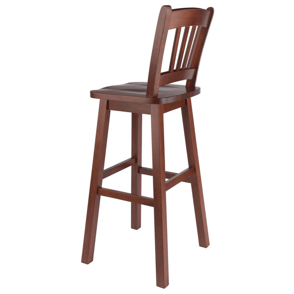 Winsome Wood Fina Swivel Seat Bar Stool - Elegant Walnut Finish, 360-degree Rotation, Perfect For Home Dining Walnut Solid Wood 94159-winsome-wood