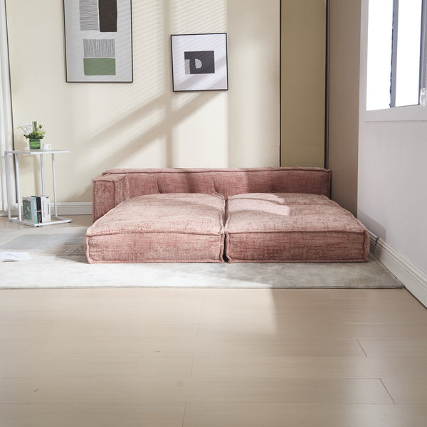 English Elm Coolmore Modular Chenille Sofa - Space-Saving, Versatile Design With Comfort Cushions & Side Pockets W1152P320499