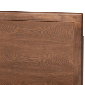 Baxton Studio Baxton Studio Eloise Full Size Platform Bed - Light Grey Upholstery & Ash Walnut Wood Finish Eloise-Light Grey/Ash Walnut-Full