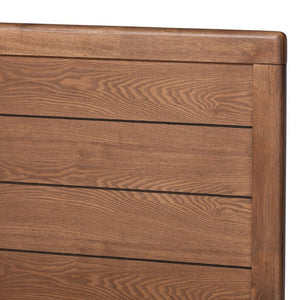 Baxton Studio Baxton Studio Claudia Rustic Modern Full Platform Bed - Light Grey Upholstery & Walnut Finish Claudia-Light Grey/Ash Walnut-Full