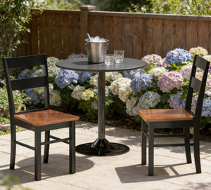 English Elm Wood Windsor Spindle Back Dining Chair Set of Four Solid Rubberwood Farmhouse Matte Black T3971P429713