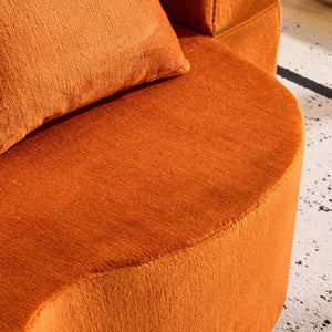 English Elm Large Plush Floor Sofa Foldable Foam Mattress with Pillows for Living Room Lounge W3612P440208
