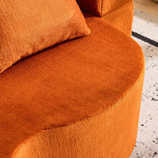 English Elm Large Plush Floor Sofa Foldable Foam Mattress with Pillows for Living Room Lounge W3612P440208