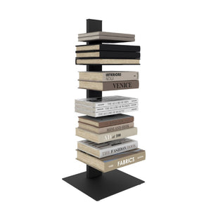 EuroStyle Sapiens Six Shelf Steel Tower Bookcase for Home Office and Studio Spaces Anthracite 94196ANTH-KIT