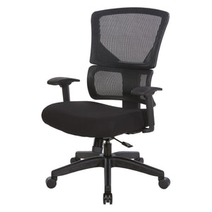 OSP Home Furnishings Vertical Matrix Manager Chair with Ergonomic Lumbar Support and Breathable Fabric Seat 639-F3T1N48P