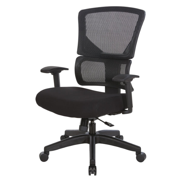 OSP Home Furnishings Vertical Matrix Manager Chair with Ergonomic Lumbar Support and Breathable Fabric Seat 639-F3T1N48P