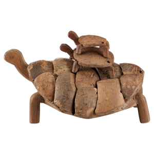 Turtle Set of 3 Unique Reclaimed Wood Sculptures - Rustic Whimsical Home Decor for Any Space
