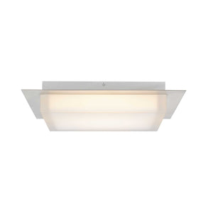 English Elm 14 Inch Square Led Flush Mount Ceiling Light Dimmable Acrylic Diffuser for Any Room Chrome B370P399081