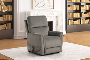 English Elm Contemporary Sandbach Manual Glider Recliner with Padded Track Arms, Smooth Motion, Soft Neutral Fabric Upholstery Gray 31 L x 31 W x 33 H B2741P387665