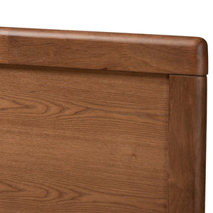 Baxton Studio Baxton Studio Modern Platform Storage Bed with 4 Drawers, Built-In Shelves, and Adjustable Headboard Tamsin Queen Tamsin-Ash Walnut-Queen