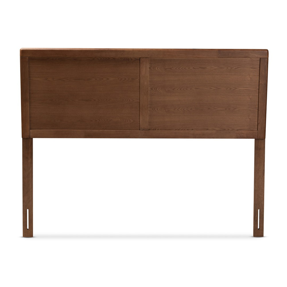 Baxton Studio Baxton Studio Mid-Century Modern Walnut Brown Wood Headboard for Stylish Full-Size Bedrooms Raya Queen MG97033-Ash Walnut-HB-Queen