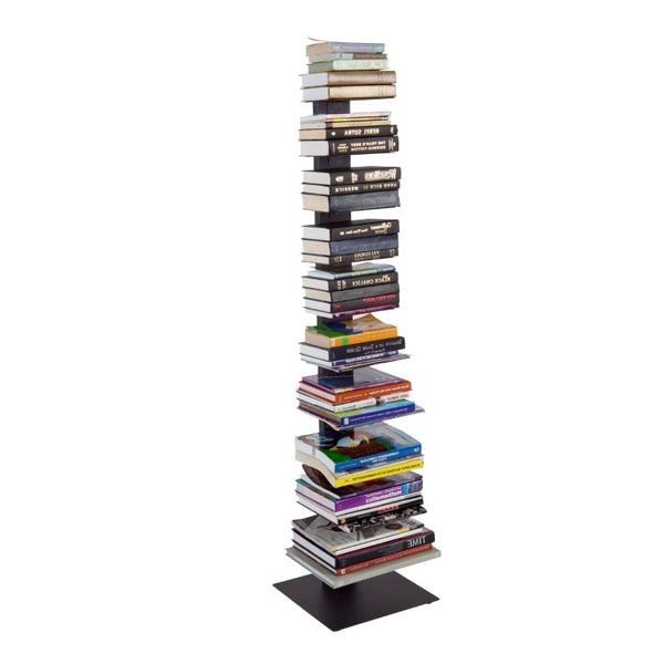 EuroStyle Sapiens Steel Tower Bookcase Ten Open Shelves Industrial Vertical Storage Unit Anthracite 94200ANTH-KIT