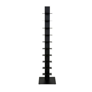 EuroStyle Sapiens Steel Tower Bookcase Ten Open Shelves Industrial Vertical Storage Unit Anthracite 94200ANTH-KIT