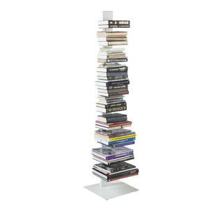 EuroStyle Sapiens Steel Tower Bookcase Ten Open Shelves Industrial Vertical Storage Unit White 94200WHT-KIT