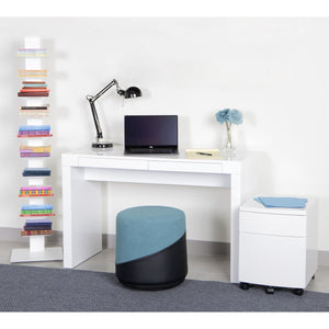 EuroStyle Sapiens Steel Tower Bookcase Ten Open Shelves Industrial Vertical Storage Unit White 94200WHT-KIT