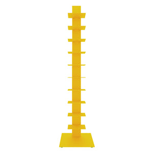 Sapiens 38-Inch Steel Bookcase Tower - Durable Space-Saving Shelves for Organizing Books and Items