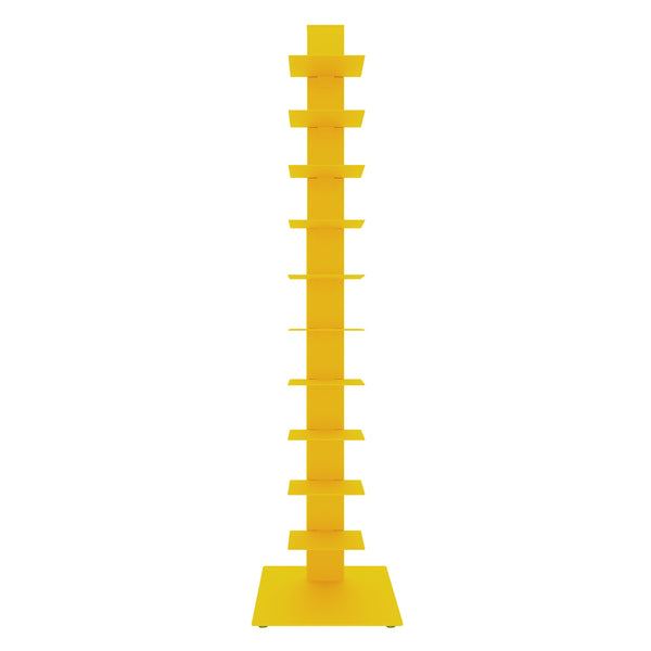 Sapiens 38-Inch Steel Bookcase Tower - Durable Space-Saving Shelves for Organizing Books and Items