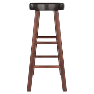Winsome Wood Maria 2-piece Bar Stool Set With Comfortable Cushioned Seats In Espresso & Walnut Finish - Stylish & Durable Walnut ,Espresso Solid Wood ,Polyurethane 94200-winsome-wood