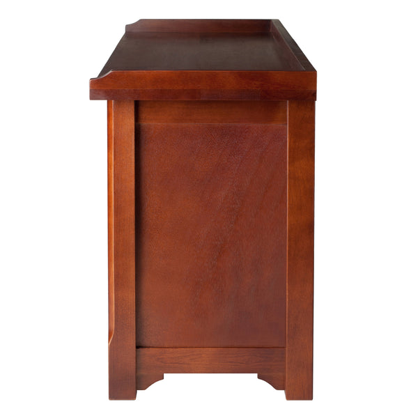 Winsome Wood Verona 4-piece Storage Bench With Foldable Baskets – Stylish Walnut & Black Organizer For Home Walnut ,Black Solid ,Composite Wood ,Fabric 94201-winsome-wood