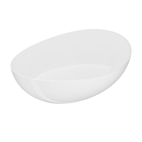 English Elm 63" Freestanding Engineered Stone Resin Soaking Tub Glossy Ergonomic Contemporary Bath W1573P290713