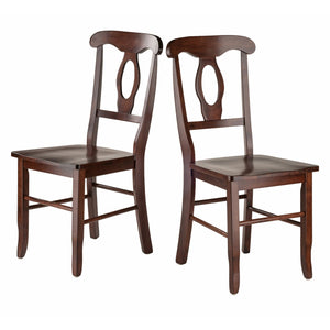 Winsome Wood Renaissance 2-piece Keyhole-back Chair Set In Rich Walnut - Stylish Comfort For Dining & More! Walnut Solid Wood 94208-winsome-wood