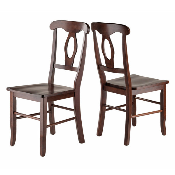 Winsome Wood Renaissance 2-piece Keyhole-back Chair Set In Rich Walnut - Stylish Comfort For Dining & More! Walnut Solid Wood 94208-winsome-wood