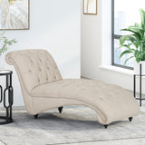 Christopher Knight Home® - Noble House - Varnell Contemporary Fabric Button Tufted Chaise Lounge