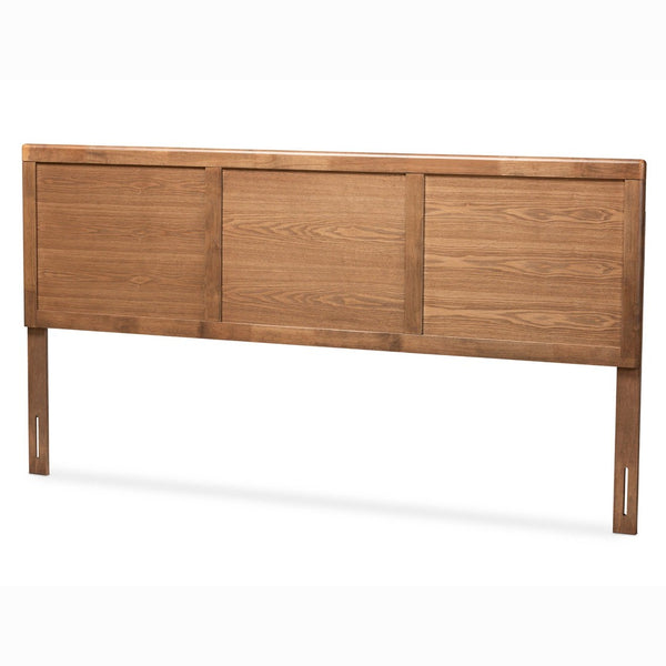 Baxton Studio Baxton Studio Mid-Century Modern Walnut Brown Wood Headboard for Stylish Full-Size Bedrooms Raya King MG97033-Ash Walnut-HB-King