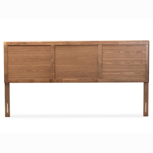 Baxton Studio Baxton Studio Mid-Century Modern Walnut Brown Wood Headboard for Stylish Full-Size Bedrooms Raya King MG97033-Ash Walnut-HB-King